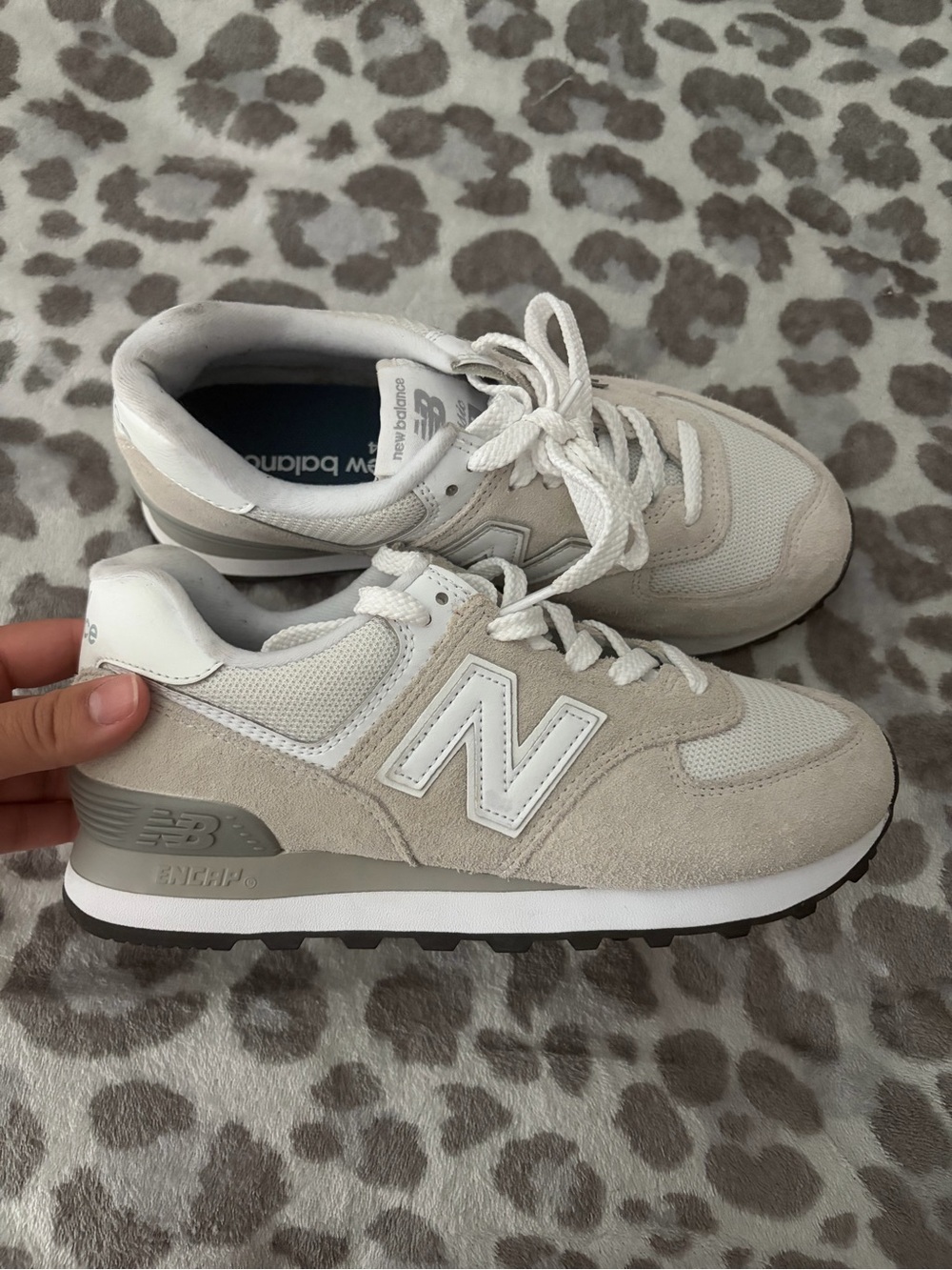 New Balance Women's Neutral Tone Suede & Mesh Sneakers